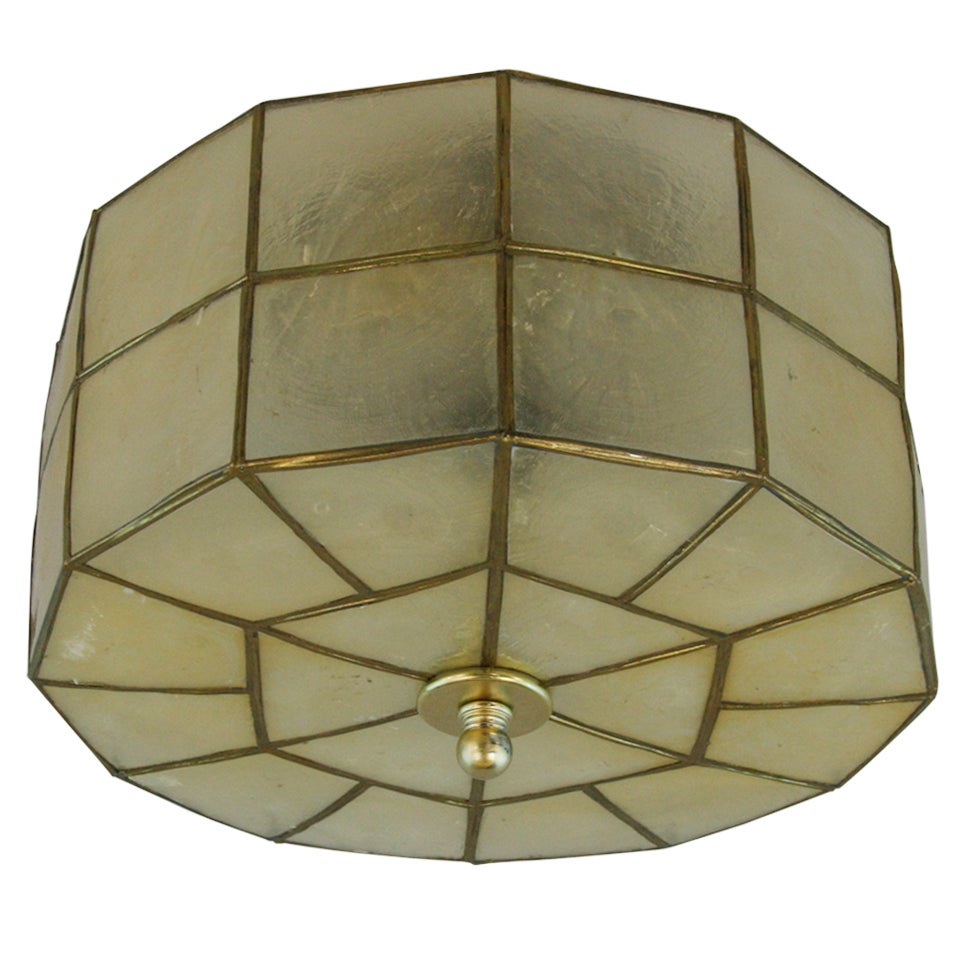 Capiz shell flush mount