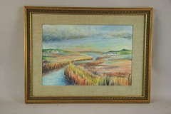 Vintage Marshland in East Hampton Pastel