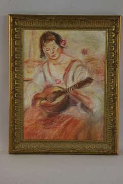 Antique Lady With Sitar