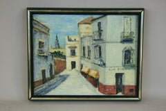 Impressionist Spanish Village Scene