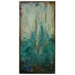 Torquoise Abstract Lanscape Painting