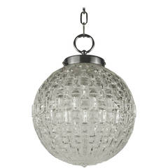 ON SALEGeometric Glass Sphere Pendants with Nickel Hardware, Two Available