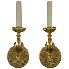 Pair of Winged Arm Sconces
