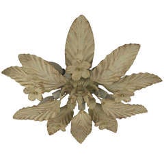 Tole Leafy Flush Mount