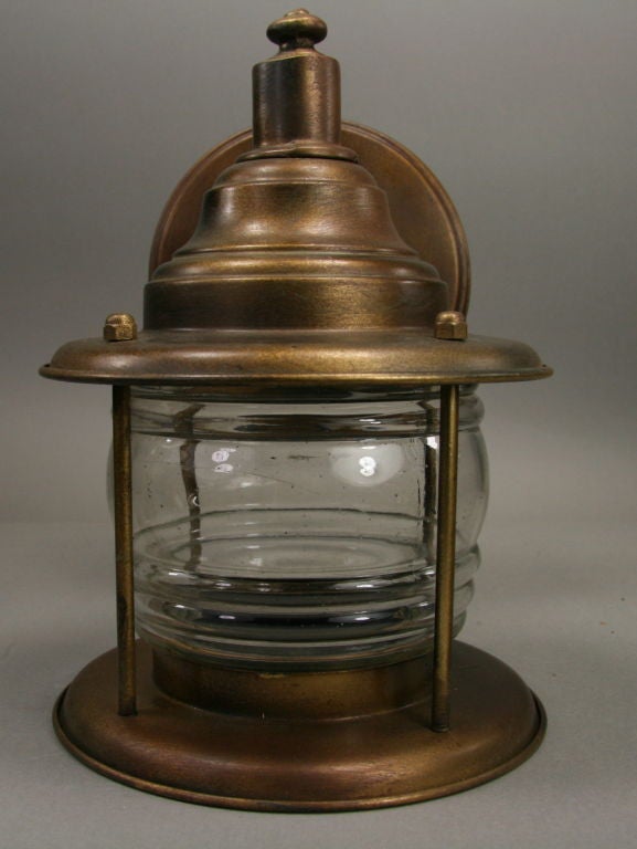Mid-20th Century Pair nautical lantern sconces