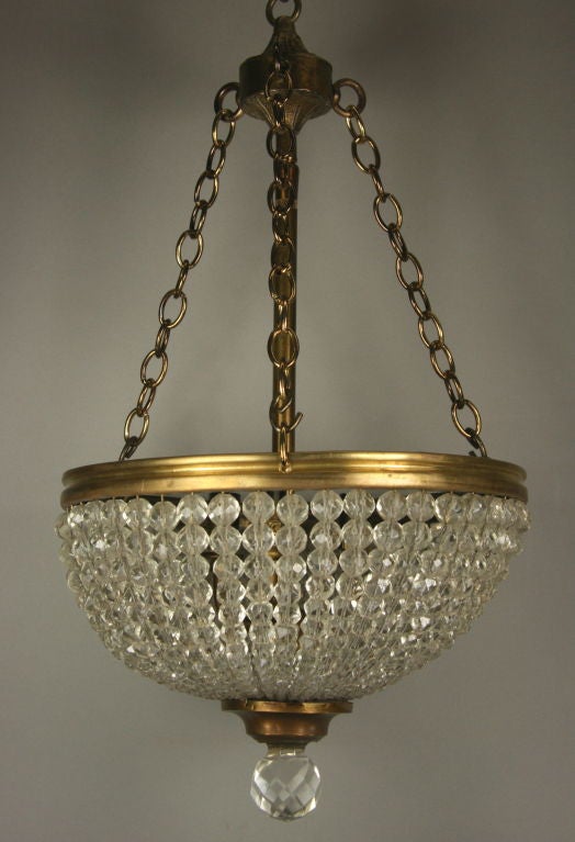 Austrian Crystal Beaded Inverted Dome Fixture
