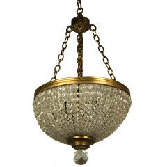 Austrian Crystal Beaded Inverted Dome Fixture
