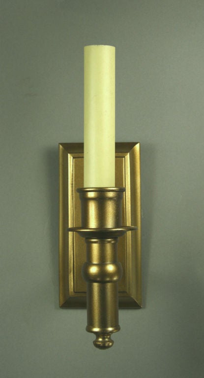 Pair of French Library Brass Wall Sconces