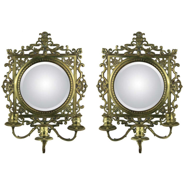 Pair of Ornate French Candle Sconce at 1stdibs
