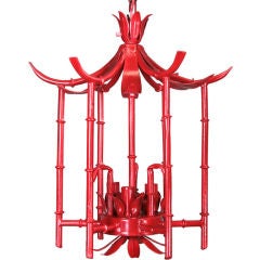 ON SALE Red Bamboo Pagoda Lantern