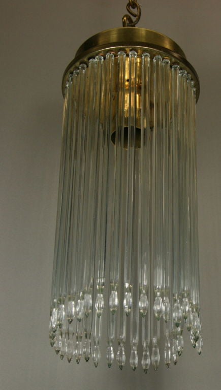 Austrian Pencil Crystal Pendant In Good Condition In Douglas Manor, NY