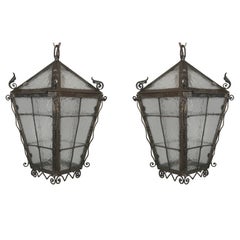 Arts 
Craft Hand-Forged Lantern(1 available)
