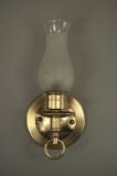 Pair Satin Glass Hurricane Sconce (Two pair available)