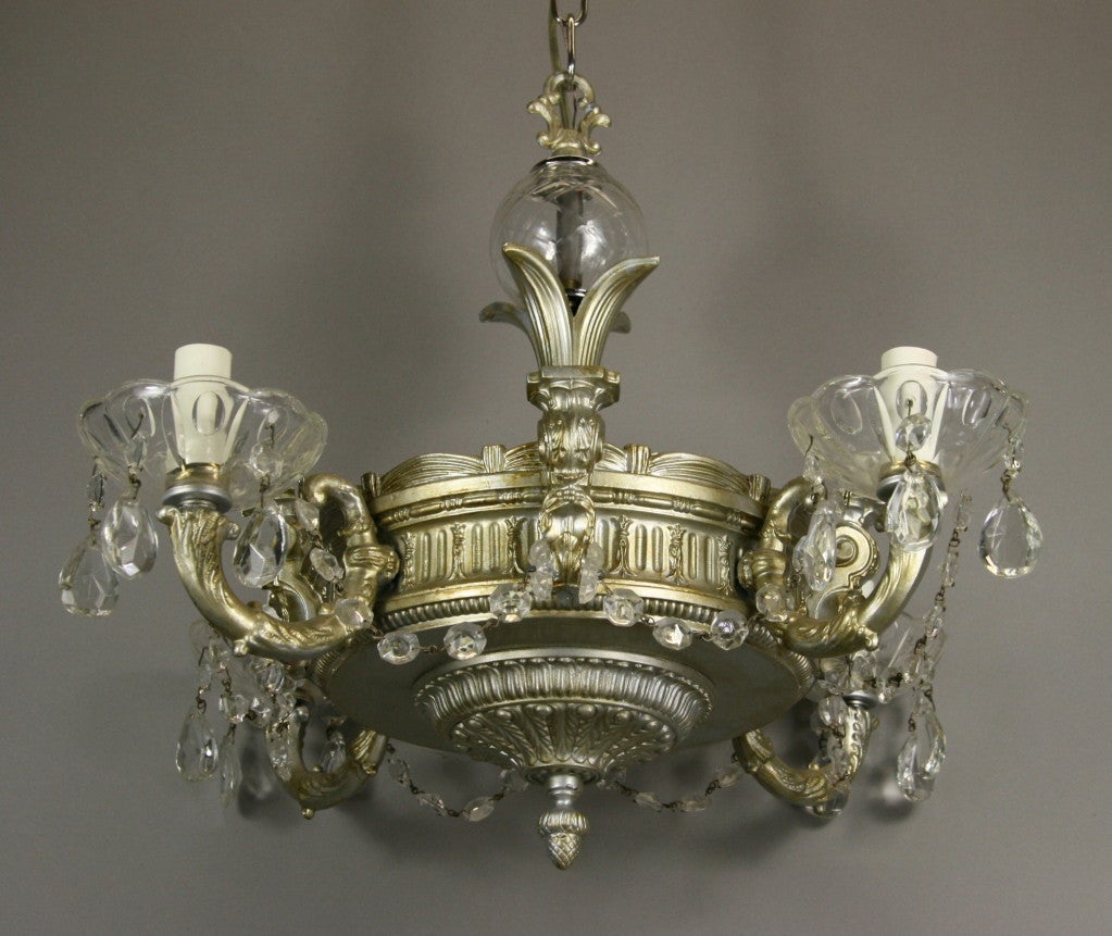 silver and crystal chandeliers
