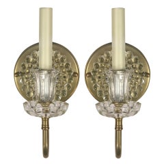Pair Bubble Glass Single Arm Sconce
