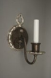 Pair Silverplated Dark Brass Sconce (Two pair available)