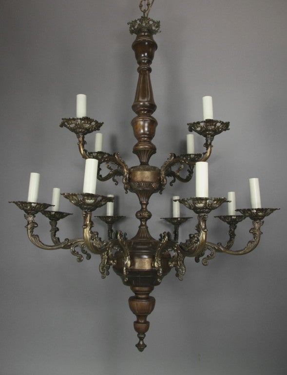 Brass ON SALE Two Tier Italian Chandelier