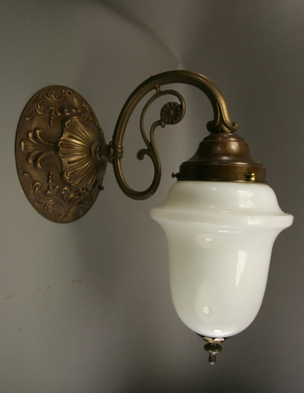 Mid-20th Century Pair Large  Acorn Sconces