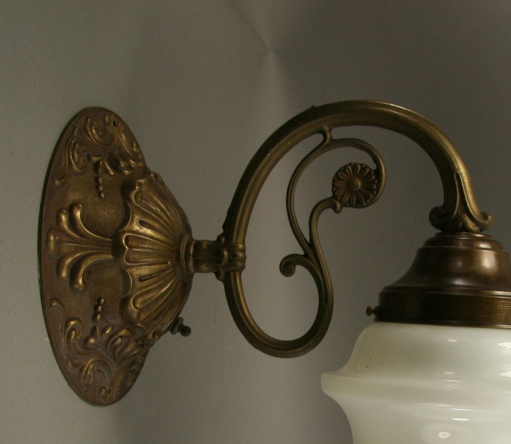 Brass Pair Large  Acorn Sconces