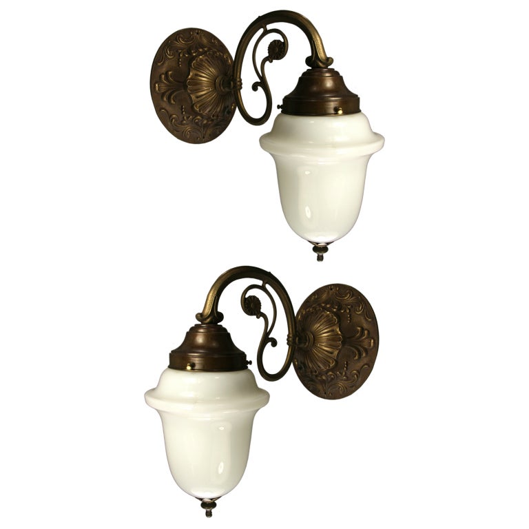 Pair Large  Acorn Sconces