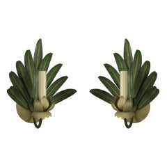 Pair of Tole Candle Sconces