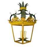 ON SALE Overside Leafy Top  tole lantern