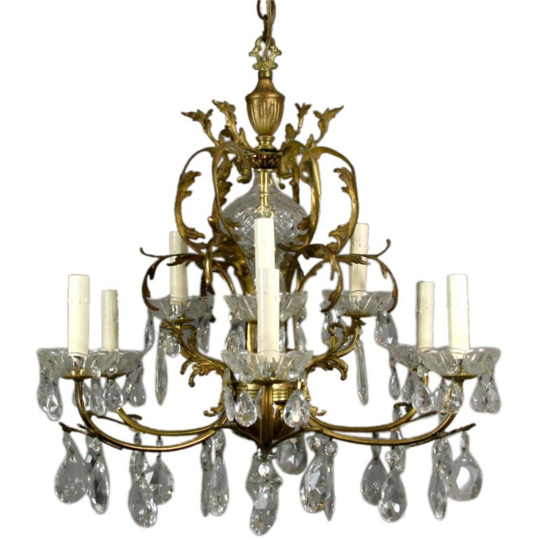 ON SALE Crystal Italian Chandelier, circa 1920s