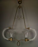 Large Murano glass two light fixture