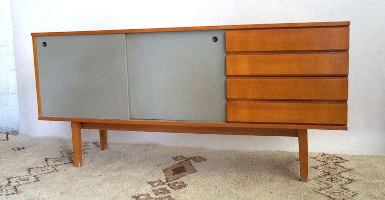 Pierre Guariche or Joseph-André Motte or Michel Mortier Cabinet In Fair Condition In Brooklyn, NY