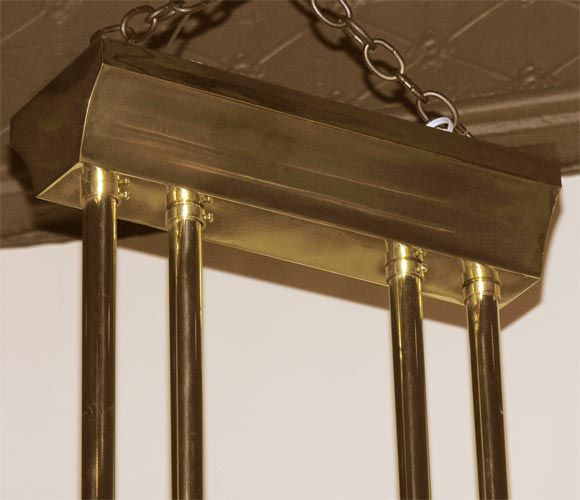 Brass Genet et Michon Ceiling Light