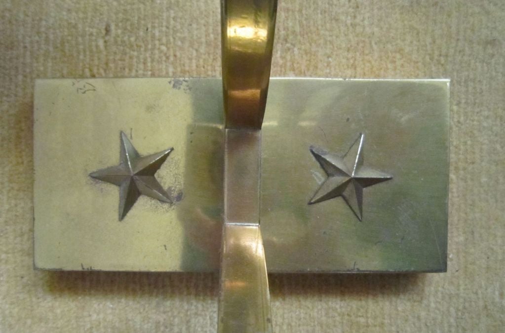 Paar Stern-Wandleuchter aus Messing (Mitte des 20. Jahrhunderts) im Angebot