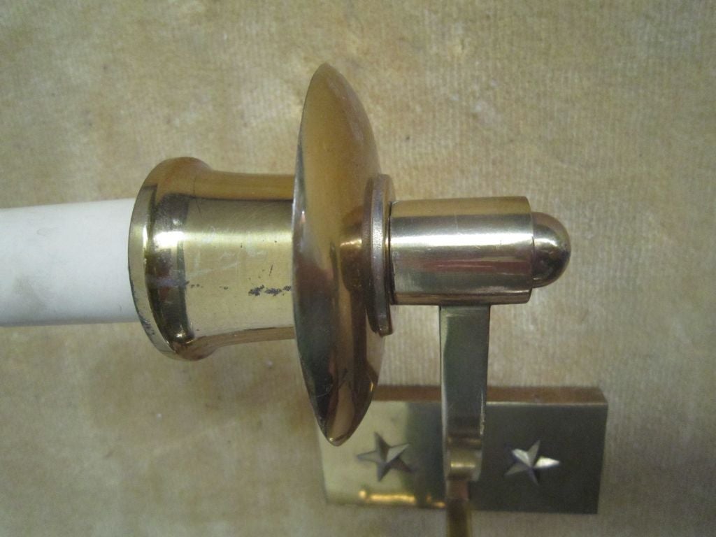 Pair Of Brass Star Sconces For Sale 1
