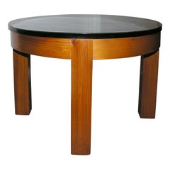 Antique Square and Round End Tables in the Manner of P. Chapo