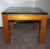 20th Century Square and Round End Tables in the Manner of P. Chapo For Sale