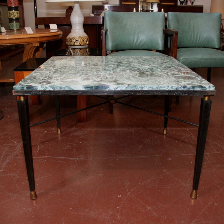Square marble coffee table. Original condition.