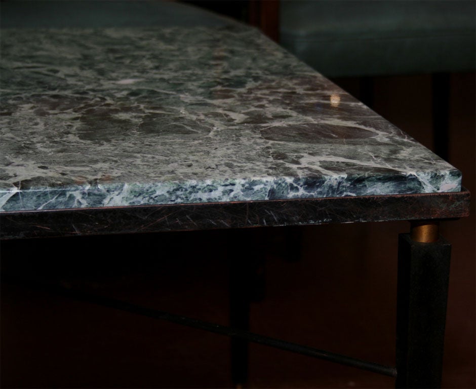 French Square Marble Coffee Table For Sale