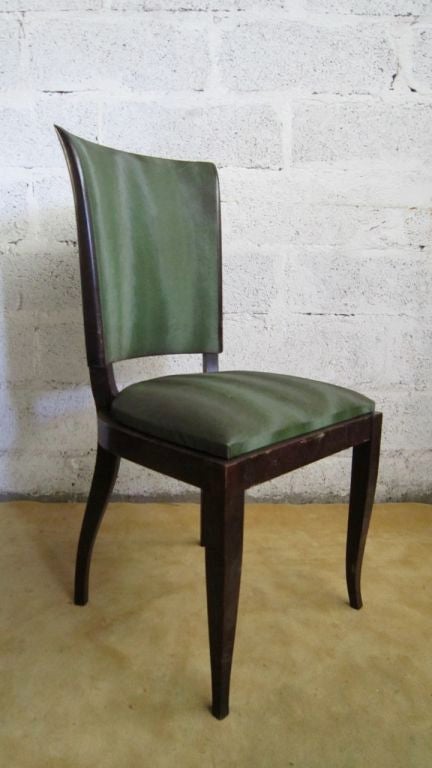 Original set of six high back Art Deco chairs in their original condition