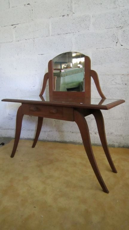 oak vanity In Good Condition For Sale In Brooklyn, NY