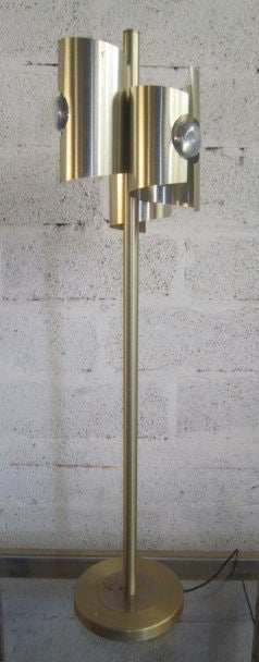 20th Century Gilden Metal Floor Lamp