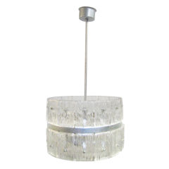 Glass and Chrome Ceiling Light 7