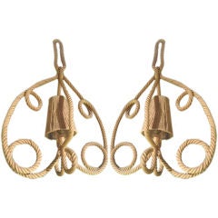 Pair of Rope Ceiling Lights 11