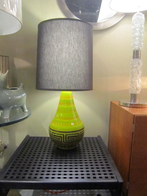 Signed Elchinger ceramic table lamp from the 1950's