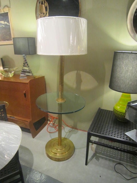 Art Deco Brass Floor Lamp For Sale 1