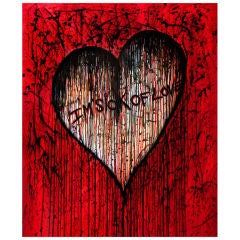 Lithography by Claire Petit " Sick of Love red "