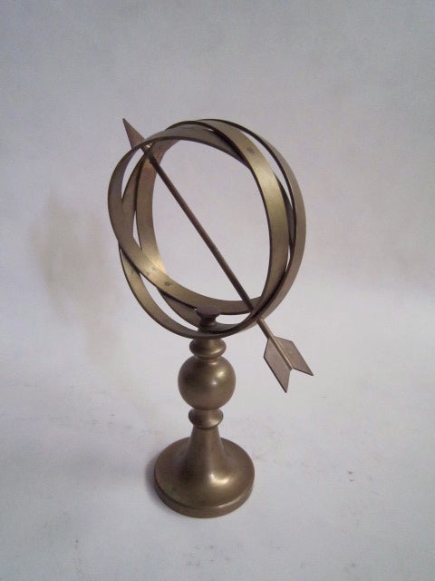 Original armillary brass sphere.