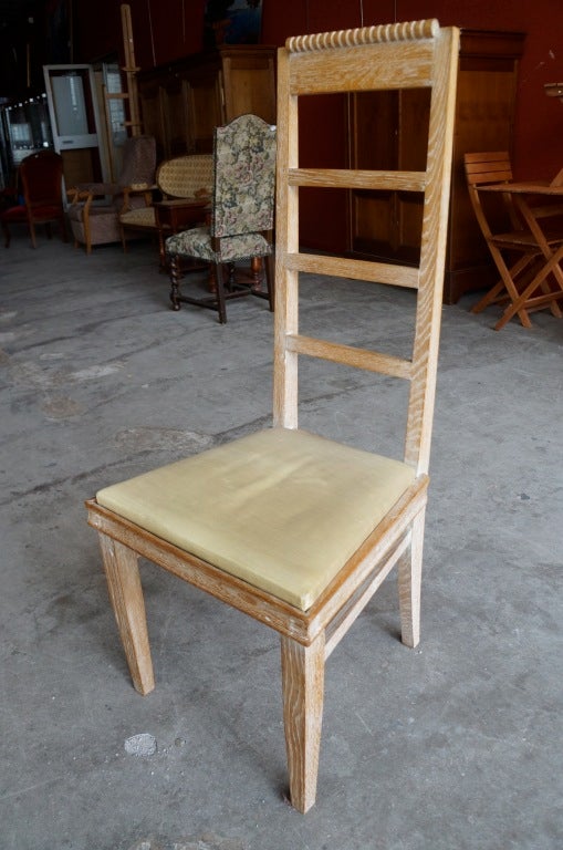 Mid-20th Century Cerused Oak Dining Set