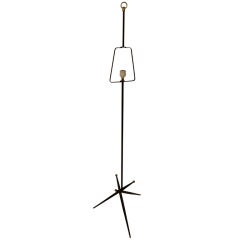 1950's Black Lacquered Floor Lamp 3