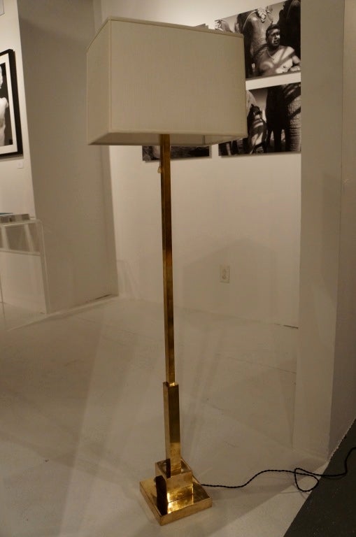 Mid-20th Century Brass Floor Lamp