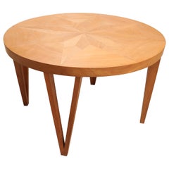 Vintage Sycamore Round Dining Table