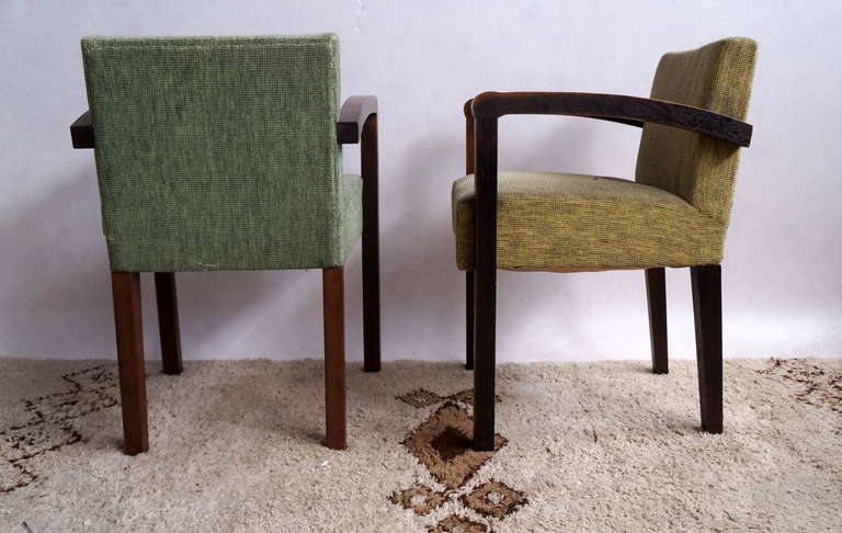 Art Deco Set of Four Armchairs by Gauthier Poinsignon For Sale